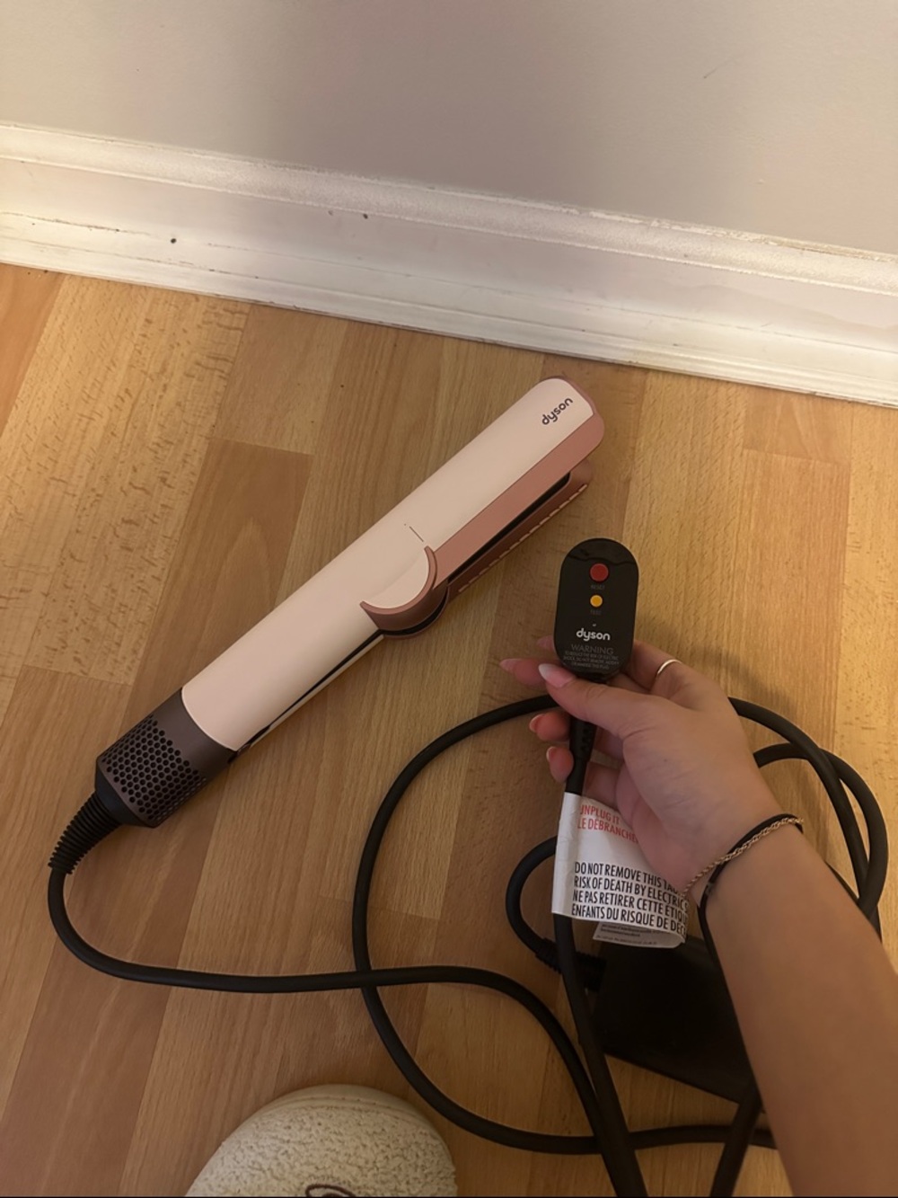 Dyson Pink and Rose Gold AIR Hair Straightener with Control
